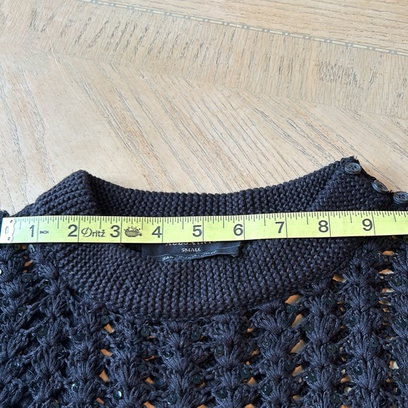 ALLSAINTS HAND EMBELLISHED SWEAT S-S - Picture 3 of 14